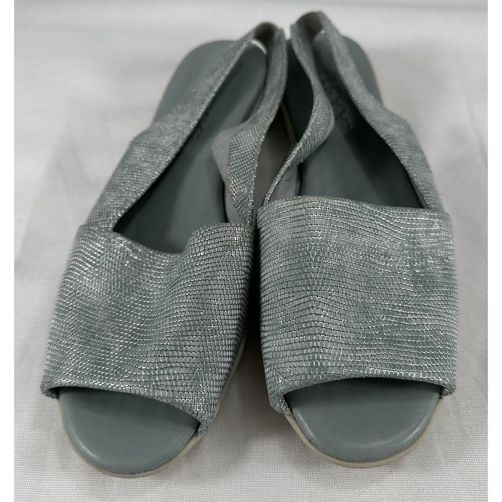 NEW - THE FLEXX Sea Foam Green LEATHER COMFORT SANDALS SZ. US. 9 EU 40.5 Preppy - Picture 3 of 8